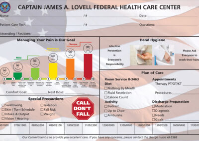 Patient Communication Marker Boards - Captain James A Lovell Federal Health Care Center