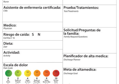 Patient Communication Marker Boards - Mason District Hospital (Spanish)