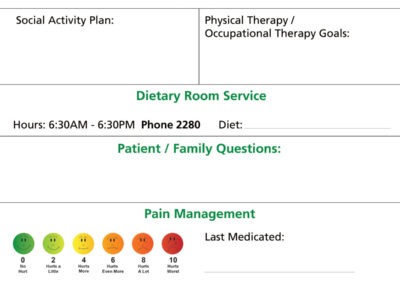 Patient Communication Marker Boards - Perry Memorial Hospital