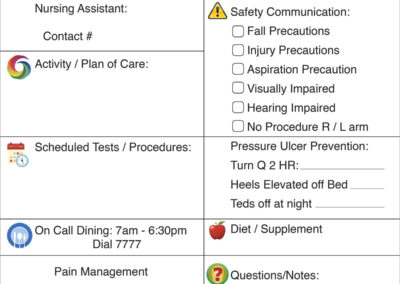 Patient Communication Marker Boards - Riverview Regional MC