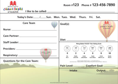 Patient Communication Marker Boards - Vanderbilt CH ED K.2