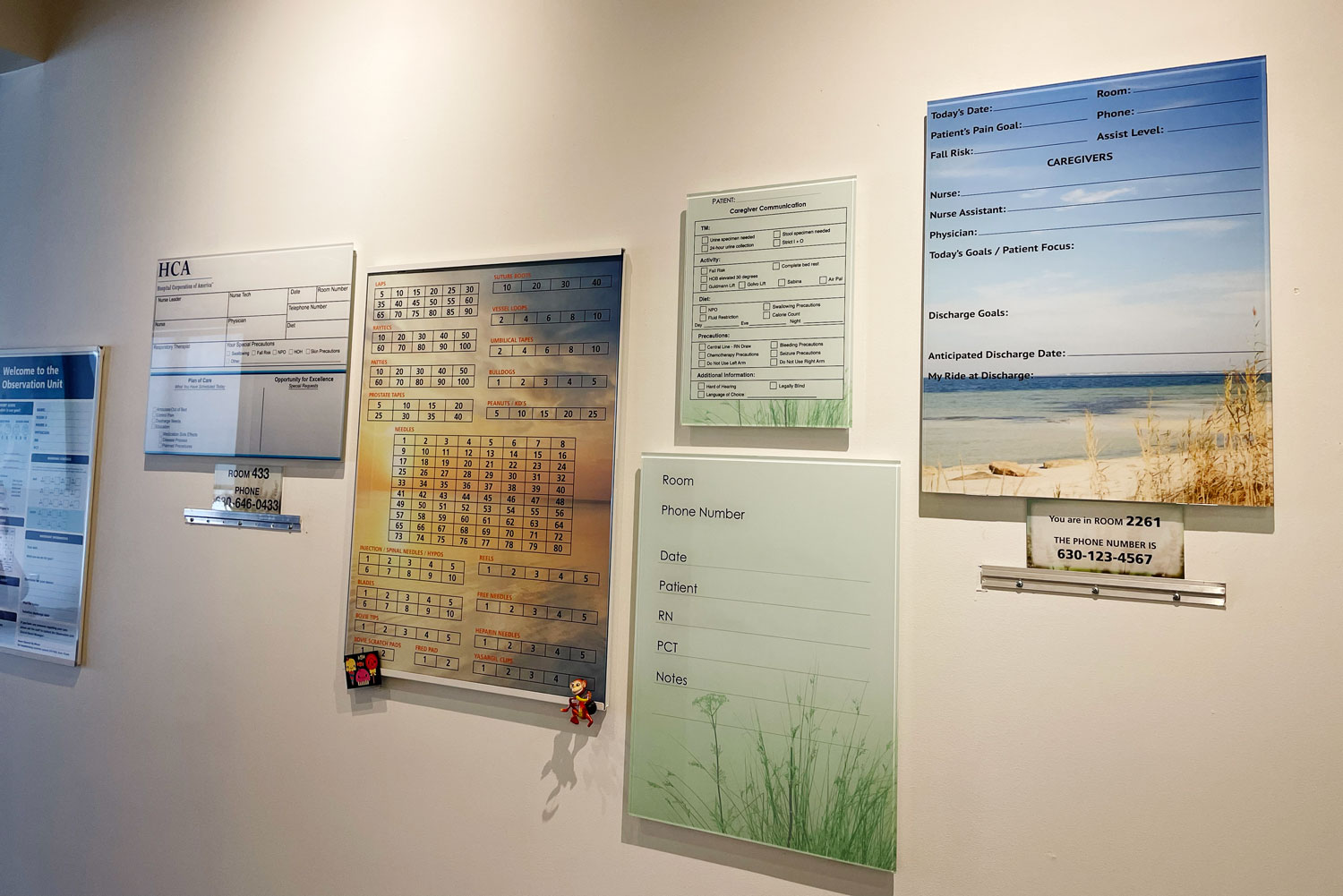 Patient Communication Marker Boards (Changeable) - Captain James A Lovell Federal Health Care Center